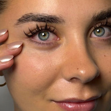 Anime wispy eyelash extensions. Brown Lashes. Casa Artistry Sydney